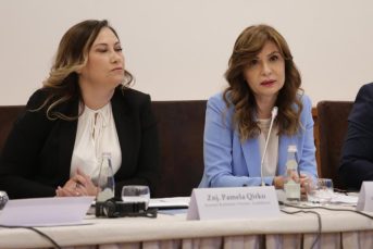 The President of the Special Appeal Chamber, Mrs. Albana Shtylla during her speech held at the roundtable discussion “5 years of Justice Reform; Consolidation of the system through the new Inter-Sectorial Justice Strategy 2021 – 2025”- 23 July 2021